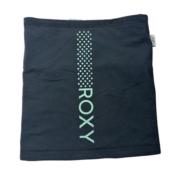 Roxy Unisex Black Neck Warmer Cowl Snood Scarf Fall Accessory Ski Snowboard - Picture 1 of 7